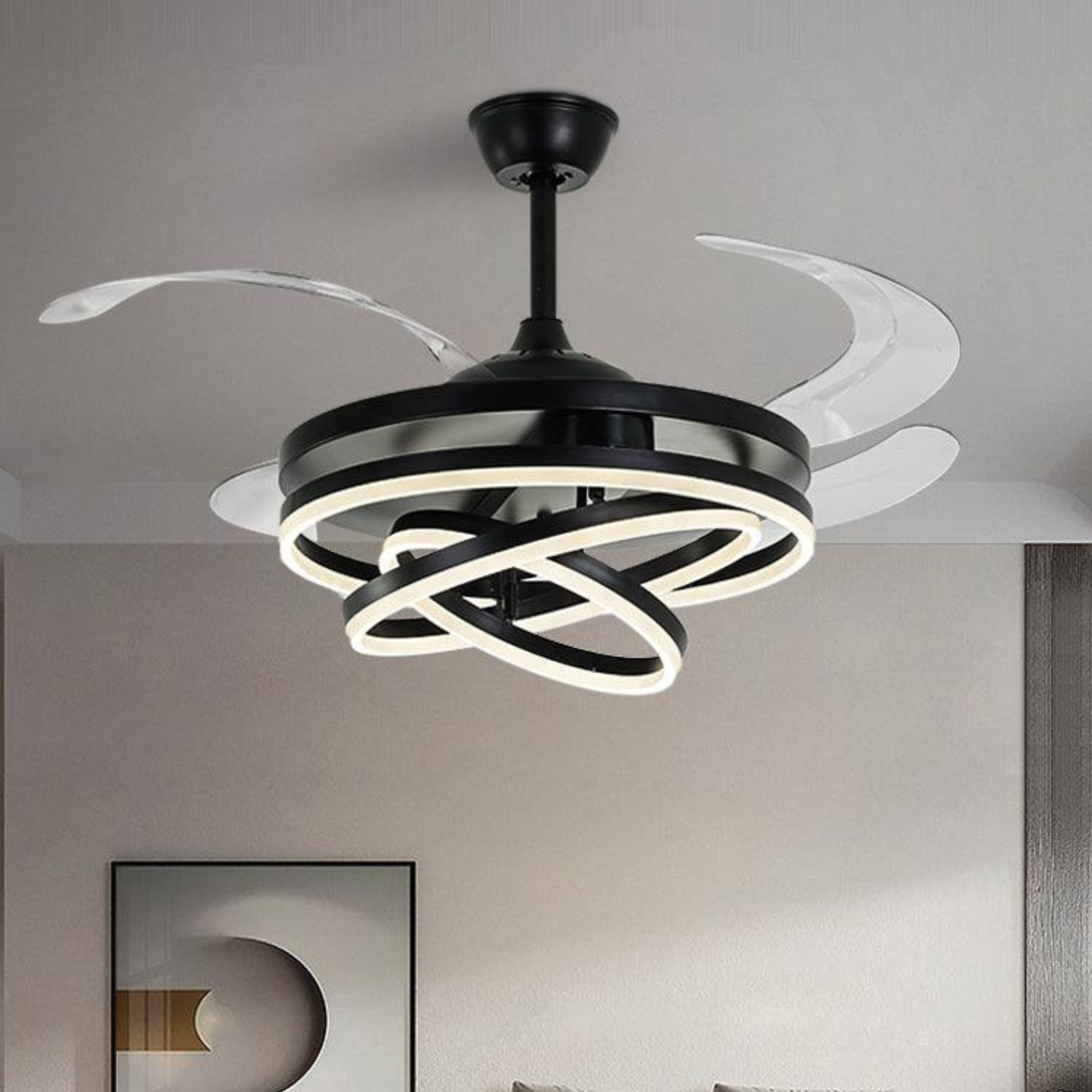 Black Fan Chandelier