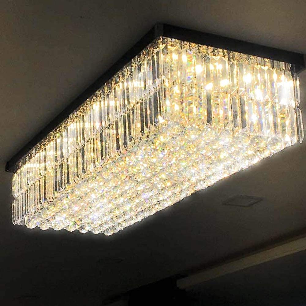 Luxury Crystal Chandelier for Living Room Modern LED Ceiling Light Fixture-1