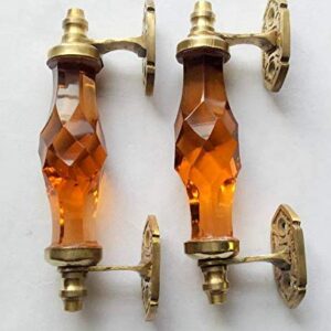 Crsytal Glass Colored Door Handle