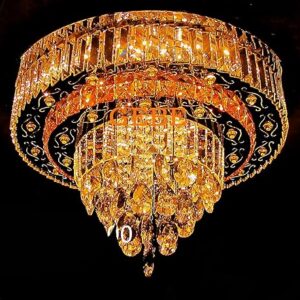 Lavish-Crystal-Round-Shape-LED-Chandelier-Multicolour