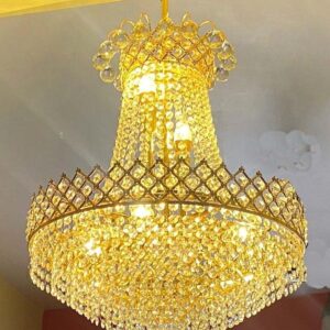 Crystal Chandelier for Living Room Bedroom Office Jhoomar Glass Crystal Big Size Jhumar Modern Ceiling Light